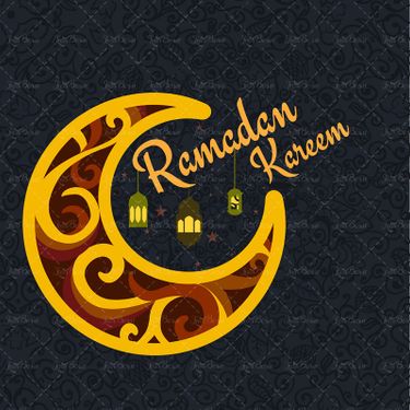 وکتور فانوس حلال ماه ماه رمضان رمضان کریم تذهیب