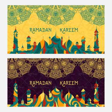 وکتور ماه مبارک رمضان تذهیب بک گراندمذهبی