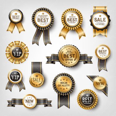 وکتور  لیبل طلایی برچسب طلایی برچسب 04