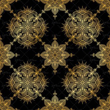 وکتور گل و بوته وکتور بته وکتور جقه گل طلایی5