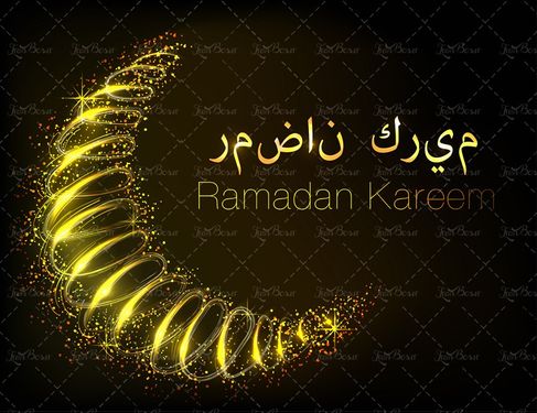 وکتور رمضان کریم ماه مبارک رمضان حلال درخشان ماه