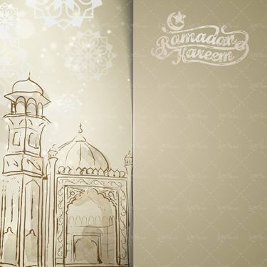 وکتور  بک گراند اسلامی وکتور گنبد  شمسه گلدسته 01