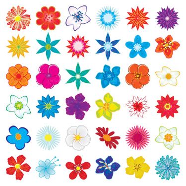 وکتور  گل انواع گل عناصر طراحی المان طراحی