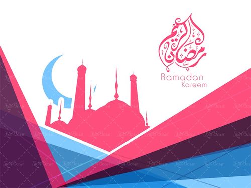وکتور  ماه رمضان بک گراند مذهبی حلال ماه مسجد01