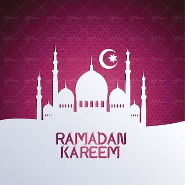 وکتور ماه رمضان طرح اسلامی تذهیب حلال ماه01