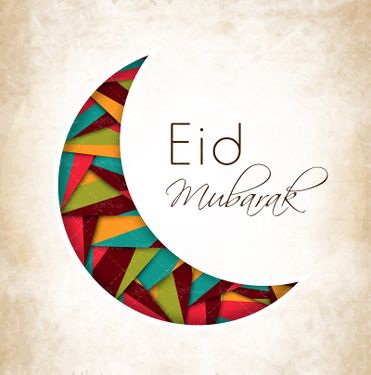 وکتور بک گراند مذهبی طرح تبریک عید حلال ماه