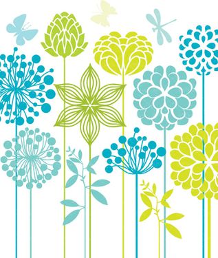 وکتور گل وکتور شاخه گل وکتور پروانه