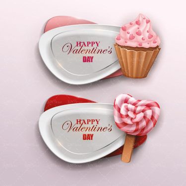 وکتور لیبل وکتور برچسب وکتور شیرینی خامه ای 2