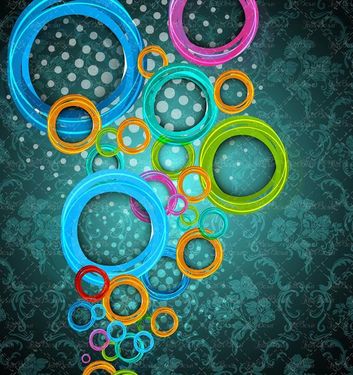 وکتور بک گراند گرافیکی پس زمینه دایره ای دایره رنگی1