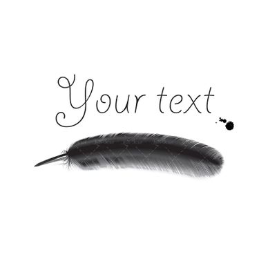 وکتور پر وکتور  پر مشکی وکتور پر سیاه پر پرنده3