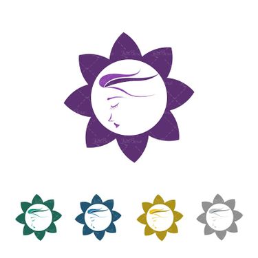 وکتور گل آفتابگردان وکتور میکاپ صورت