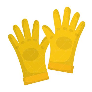 وکتور دستکش زرد وکتور دستکش کار