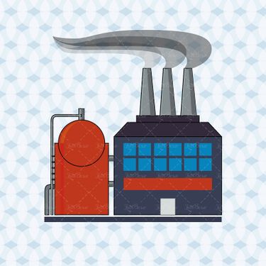 وکتور کارخانه وکتور بک گراند وکتور دود کارخانه ها1