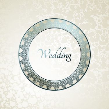 وکتور  طرح کارت عروسی کادر گل دایره ای وکتور بک گراند گل