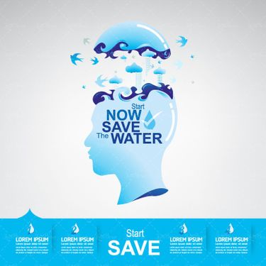 وکتور  پرنده وکتور سر انسان وکتور آب وکتور موج