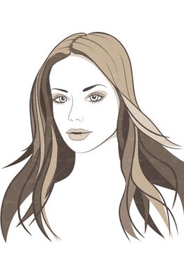 وکتور سالن آرایش چهره زن سالن زیبایی میکاپ صورت1