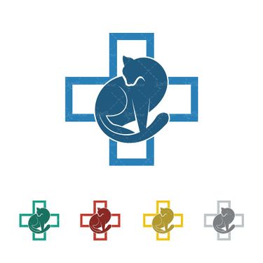 وکتور حیوانات خانگی وکتور گربه وکتور علامت بعلاوه