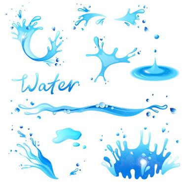 وکتور آب وکتور موج وکتور قطره آب وکتور پاشیدن آب