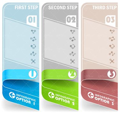 وکتور اینفوگرافی وکتور لیبل رنگی وکتور بر چسب گرافیکی 06