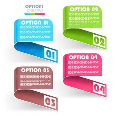 وکتور اینفوگرافی وکتور لیبل رنگی وکتور بر چسب گرافیکی 08