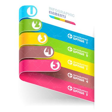 وکتور اینفوگرافی وکتور لیبل رنگی وکتور بر چسب گرافیکی 09