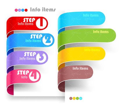 وکتور اینفوگرافی وکتور لیبل رنگی وکتور بر چسب گرافیکی 100