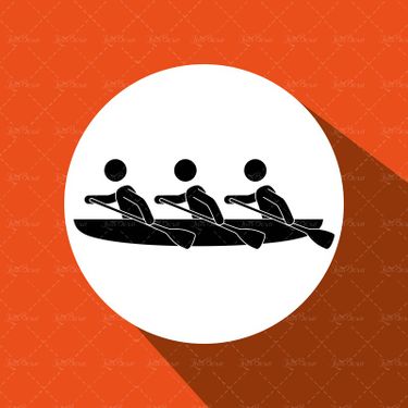 وکتور قایق قایقرانی مسابقات قایق سواری پارو ورزش های آبی