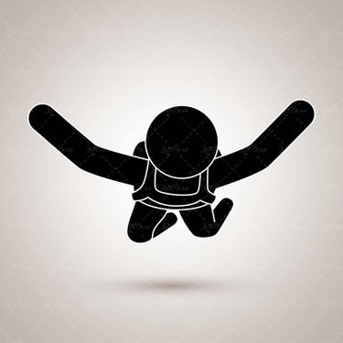 وکتور ورزش  های هوای سقوط آزاد چتر بازی