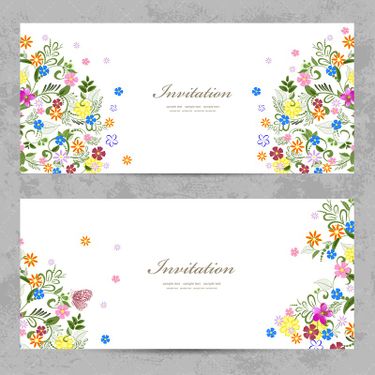 وکتور کارت دعوت کارت عروسی گل و بوته کارت تبریک کارت پستال 24