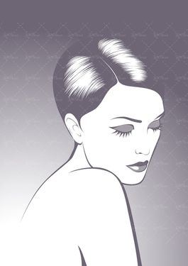 وکتور مدل موی زنانه آرایشگاه زنانه سالن آرایش سالن سایه پشت چشم ریمل