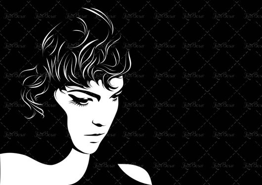 وکتور میکاپ صورت مدل مو سالن زیبایی آرایشگاه زنانه 2