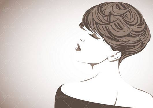 وکتور میکاپ صورت مدل مو سالن زیبایی آرایشگاه زنانه 3