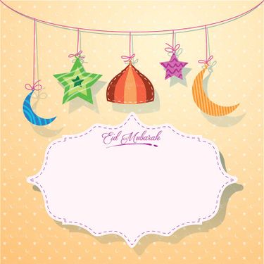 وکتور  حلال ماه گنبد ستاره کتیبه طناب بک گراند پس زمینه