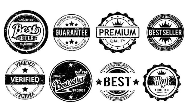 وکتور  لیبل برچسب آرم علامت نشان ستاره تاج پادشاهی دایره