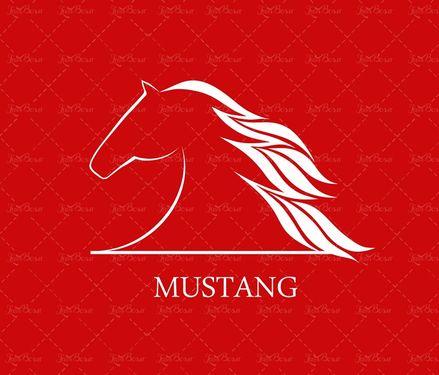 وکتور اسب یال دار لوگو اسب آرم سر اسب نشان کله اسب اسب مسابقه42