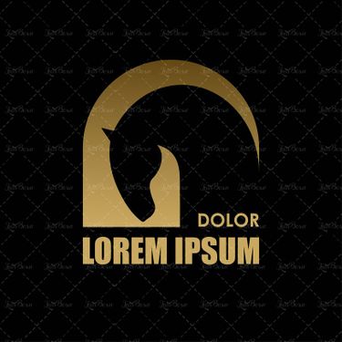 وکتور اسب یال دار لوگو اسب آرم سر اسب نشان کله اسب  اسطبل