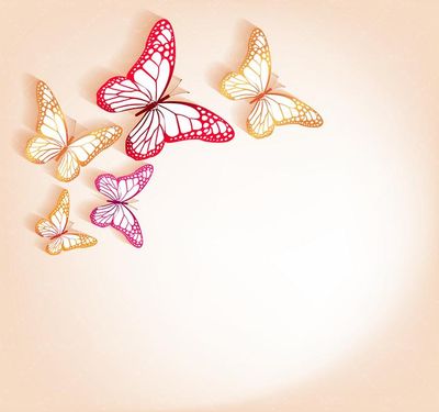 وکتور انواع پروانه وکتور پروانه رنگی 14