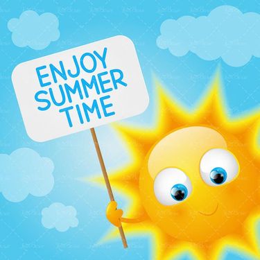 وکتور خورشید وکتور تعطیلات تابستان