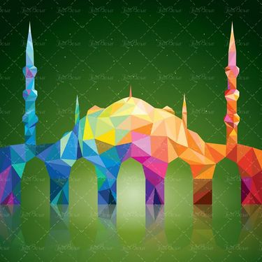 وکتور گنبد وکتور کلدسته وکتور مسجد سه بعدی