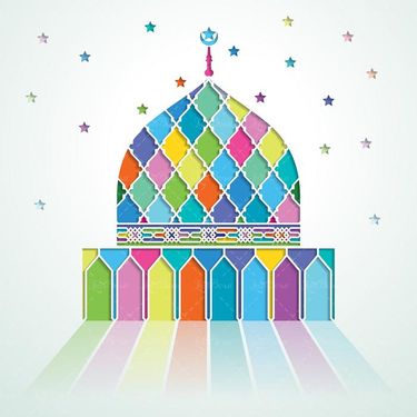 وکتور گنبد گرافیکی وکتور گنبد رنگی وکتور مسجد