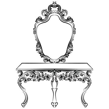 وکتور میز آینه وکتور آینه سلطنتی وکتور میز سلطنتی1