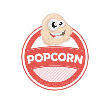 وکتور لوگو پاپ کورن وکتور پفیلا وکتور ذرت بو داده