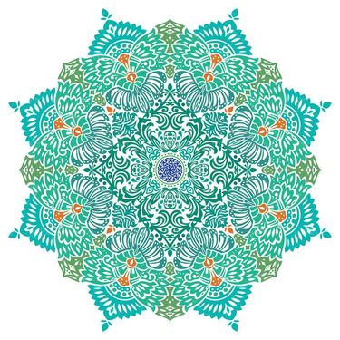 وکتور  تذهیب گرد وکتور طرح اسلیمی وکتور ترنج1