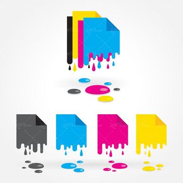 وکتور رنگ های اصلی چاپ وکتور گرافیک وکتور جوهر