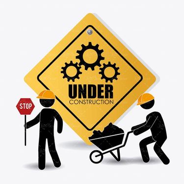 وکتور تابلوی در دست ساختمان وکتور  تابلوی ایست