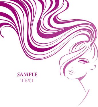 وکتور انستیتو زیبایی وکتور مدل مو وکتور میکاپ صورت18