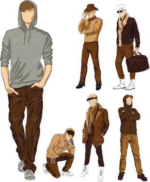 وکتور پوشاک مردانه وکتور لباس مردانه وکتور مدل