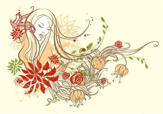 وکتور انستیتو زیبایی وکتور مدل مو وکتور میکاپ صورت24