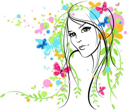 وکتور انستیتو زیبایی وکتور مدل مو وکتور میکاپ صورت26