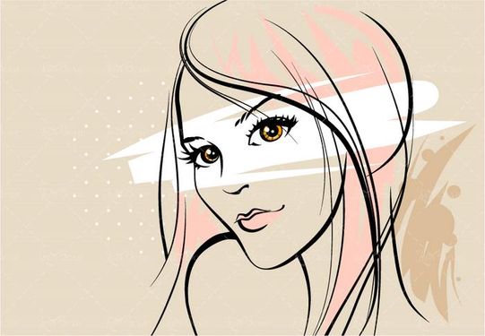 وکتور انستیتو زیبایی وکتور مدل مو وکتور میکاپ صورت27